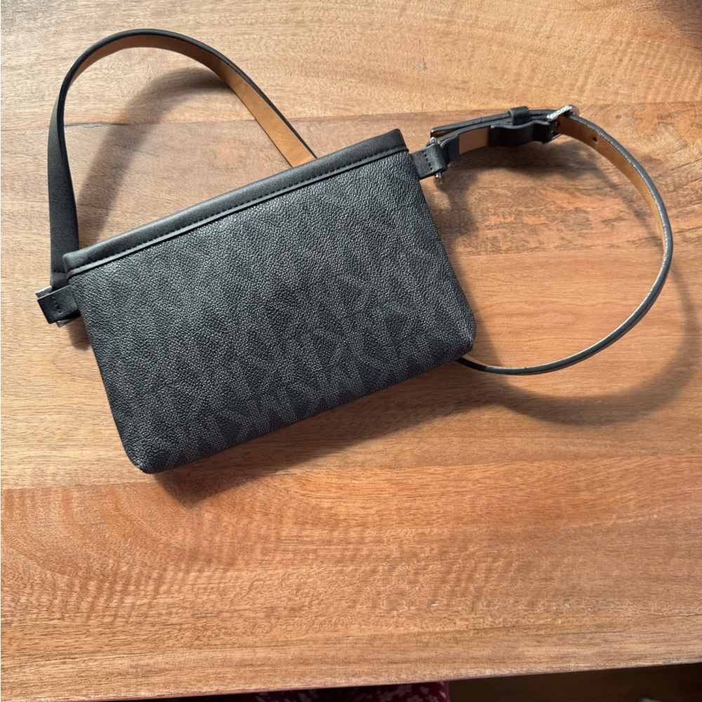 Michael Kors black belt bag.